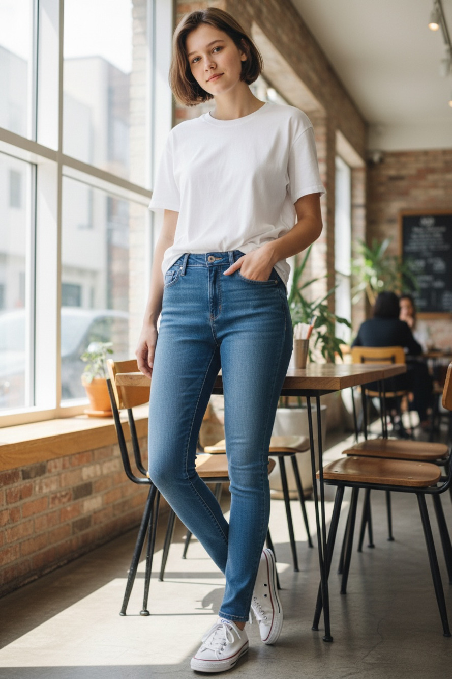 Levi Strauss Signature Women's Mid Rise Skinny Crop Jeans, Size 12